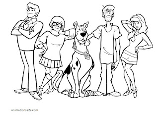 Scooby Doo Characters Drawing to Color