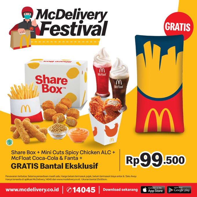 Promo Menu Khusus McD Festival Hanya 99 RIbuan Via McDelivery