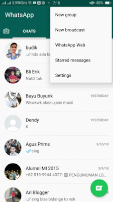 Cara Menyembunyikan Status Online Whatsapp di Hp Android