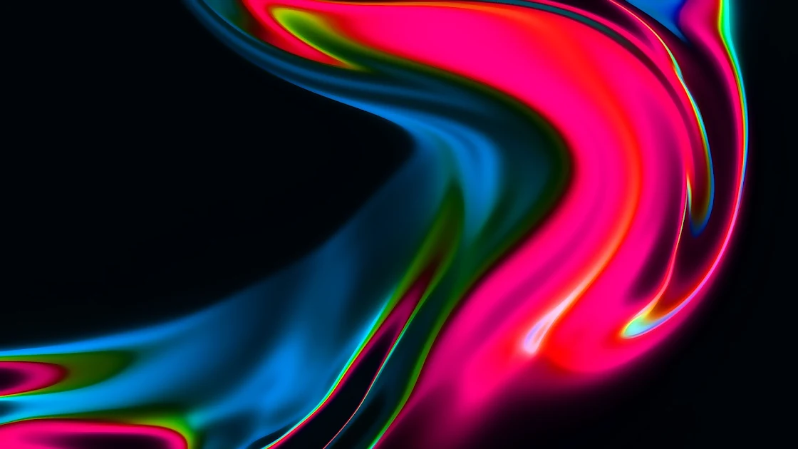 A 4K ultra HD wallpaper showcasing sleek swirls of neon lights in vibrant shades, ideal for adding a tech-edge to your desktop.