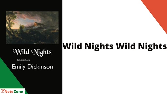 Critical Appreciation of Wild Nights Wild Nights