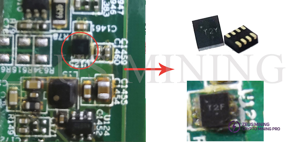 temperature sensor chip NCT218 location