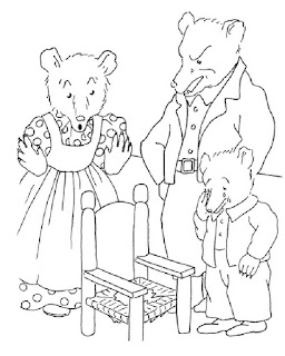 Goldilocks and the Three Bears coloring page