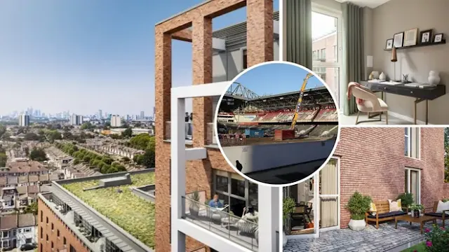 Pictures reveal the transformation of West Ham's former stadium Upton Park into 842 flats worth around £340million. Picture: https://www.barratthomes.co.uk/new-homes/london/ / Getty