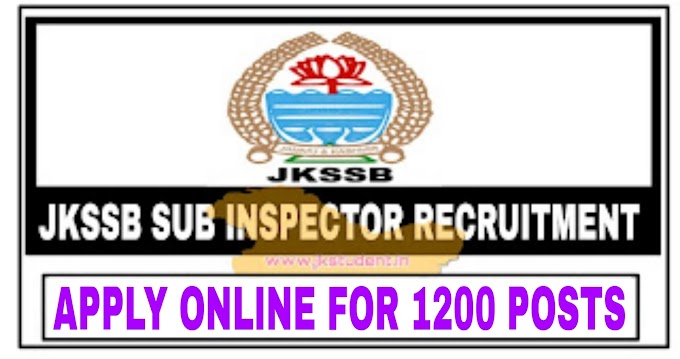 JKSSB Extended Last Date Of Filling Of Sub Inspector Posts Check New Last Date Here