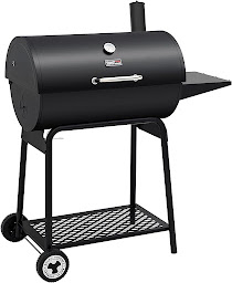 Royal Gourmet CC1830 30 Barrel Charcoal Grill with Side Table