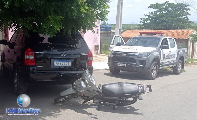 Adolescente provoca acidente e tem moto apreendida pela Polícia Militar em Campo Grande