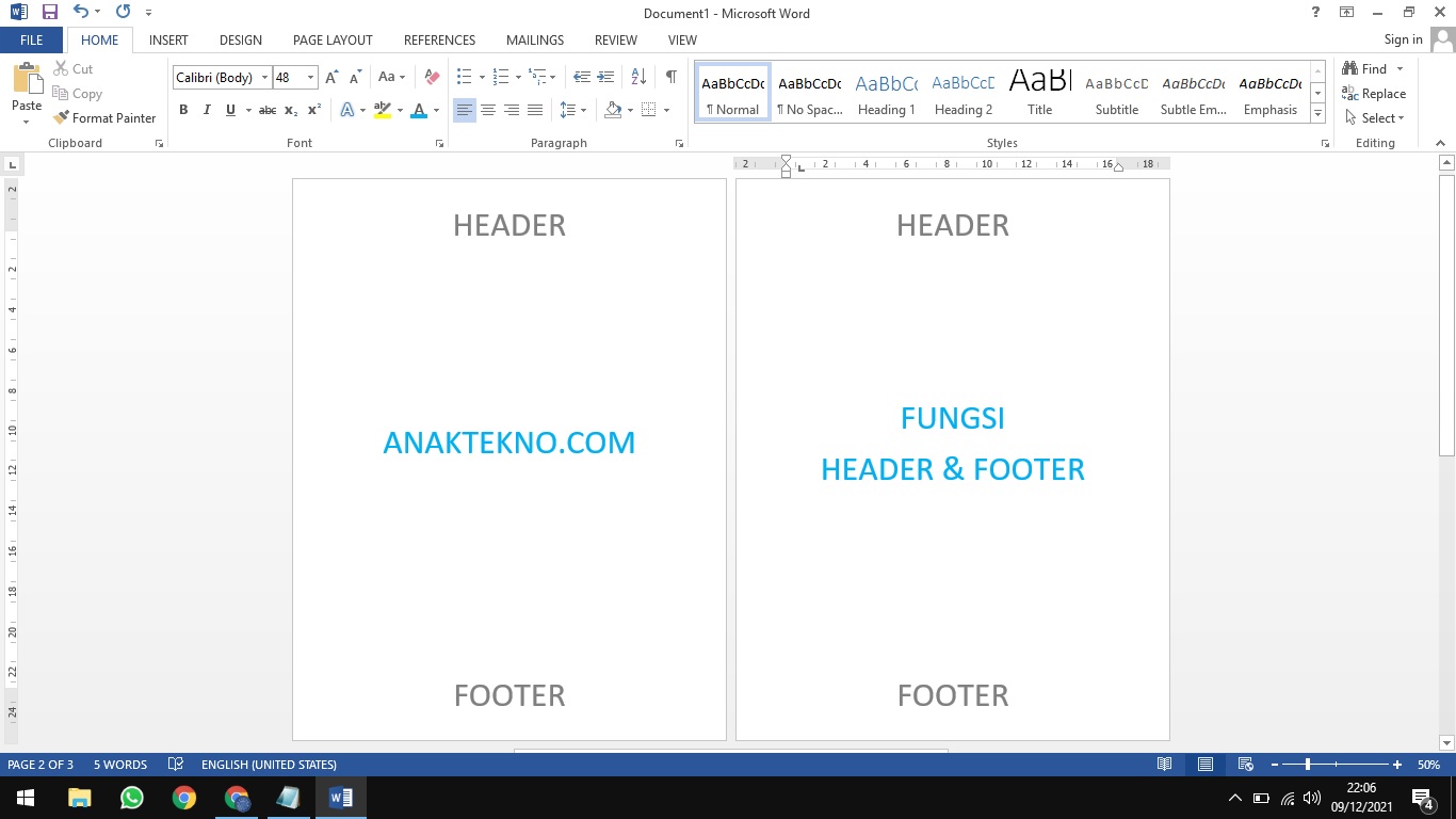 Fungsi Header Dan Footer Pada Microsoft Word