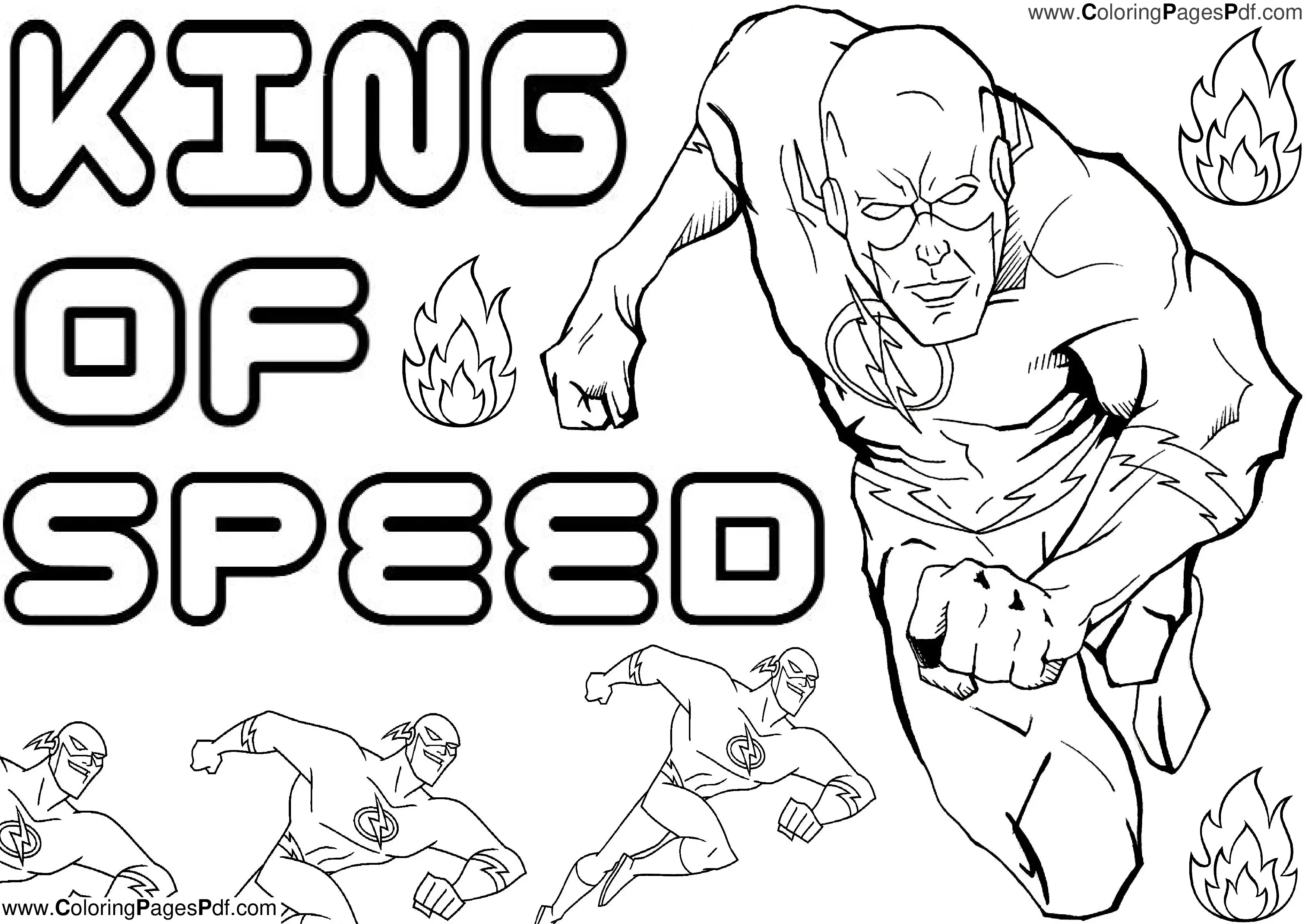Flash coloring pages for adults
