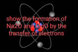 show the formation of Na2O and MgO by the transfer of electrons