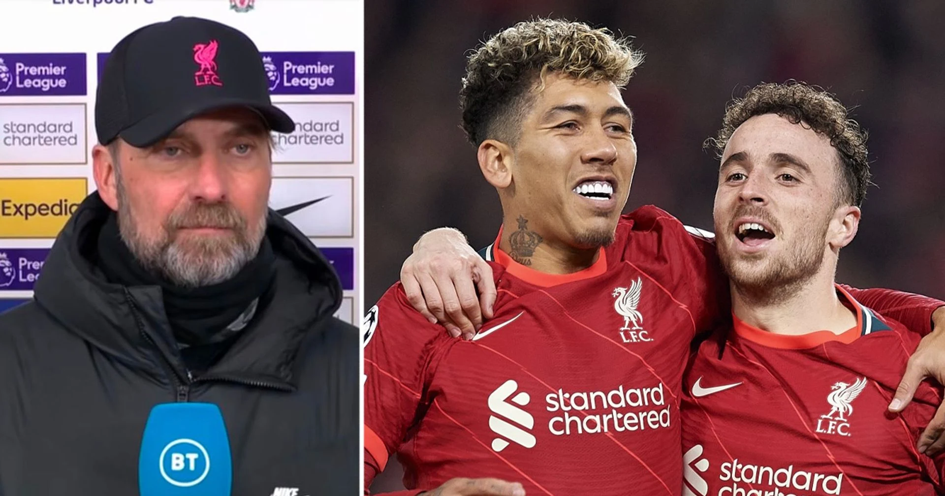 Jurgen Klopp provides injury update on Diogo Jota and Roberto Firmino