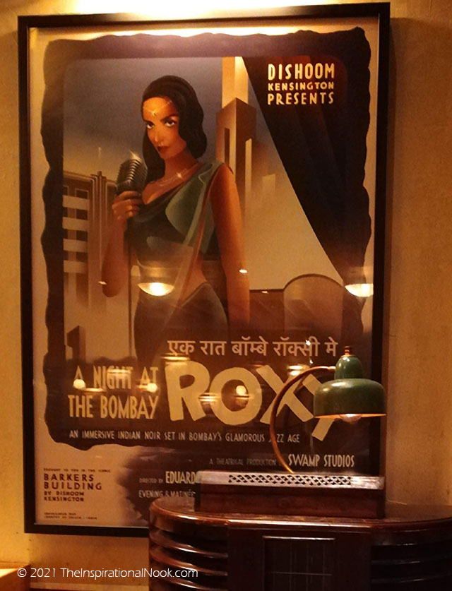 A night at the Bombay Roxy, Bombay, Dishoom Kensington, poster