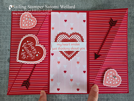 Stampin'Up! Heart Valentine’s Day Card by Sailing Stamper Satomi Wellard