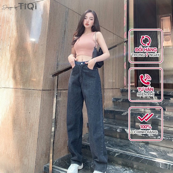 Mall Shop [ tiqijeans01 ] Quần jean ống suông nữ cao cấp TiQi Jeans B2-142