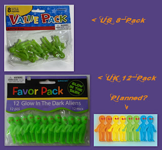 12 Aliens; 3 Aliens; 6 Aliens; 8 Aliens; Alien Invaders; Alien Novelties; Aliens; Amscan Aliens; Amscan Favor Pack; Amscan Value Pack; Cosmo Explorer; Glow In Dark Alien; Glow In The Dark; Glow In The Dark Aliens; Glow-in-the-dark; Greys; Imperial Toys; Small Scale World; smallscaleworld.blogspot.com; Soma Aliens; Soma Holdings; Soma Industries; Soma Toy Figures; Way Out Toys Inc.;