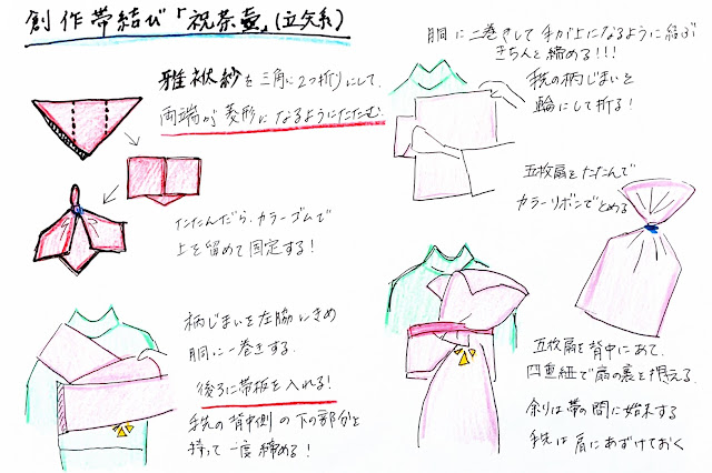 振袖の着せ方と着物の着せ方２回目