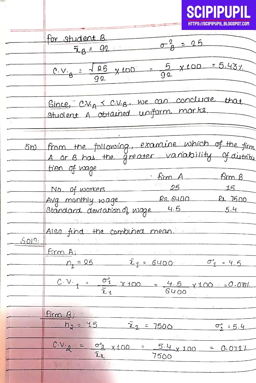 Grade 11 Measures of Dispersion Exercise 1 Solutions | Basic Mathematics Grade XI by Sukunda Pustak Bhawan