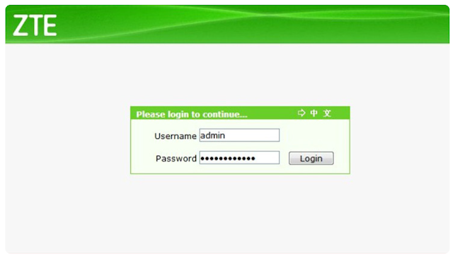 Cara Login Admin Modem ZTE Indihome