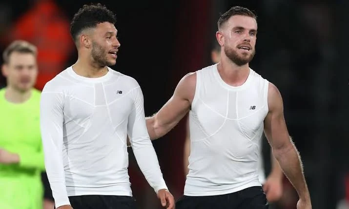 Liverpool captain Jordan Henderson clashed with Alex Oxlade-Chamberlain during yesterday's 2-2 draw with Brighton