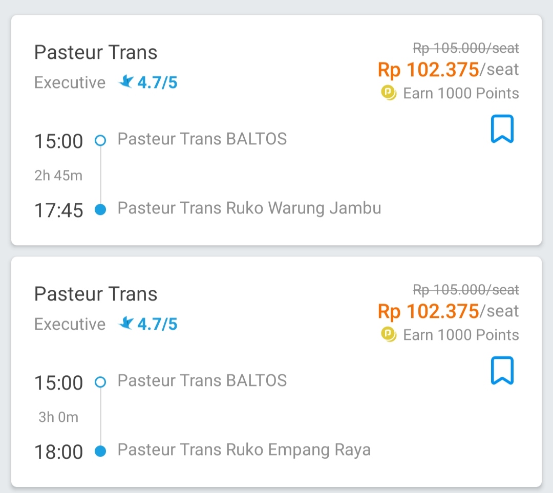 harga travel pasteur trans bandung - bogor