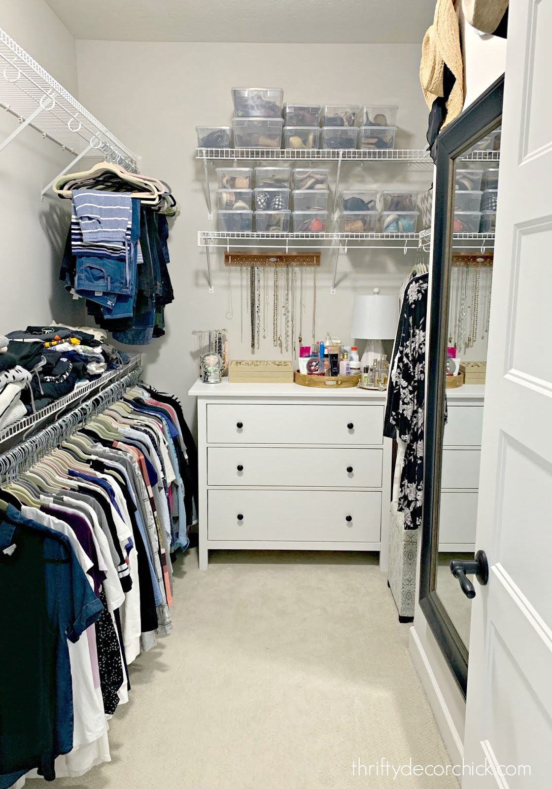 wire shelving closet makeover