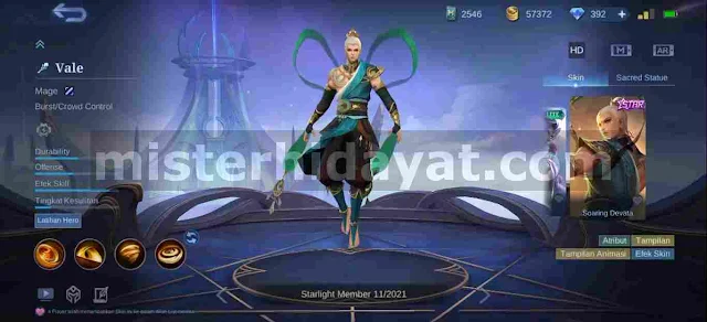 Download Script Skin Starlight Vale Mobile Legends