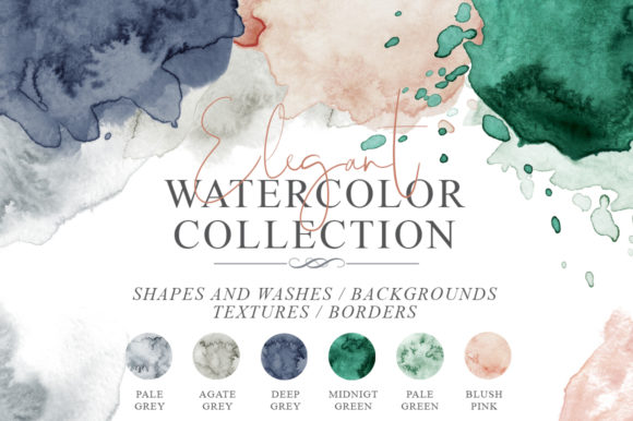Etsy Elegant Watercolor Backgrounds cut files for your personal DIY projects