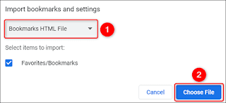 How to import bookmarks to Google Chrome