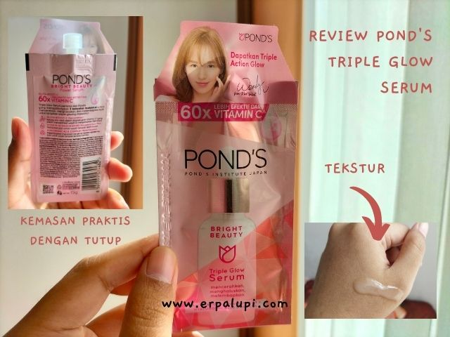 Review jujur Pond's Triple Glow Serum sejak pemakaian pertama