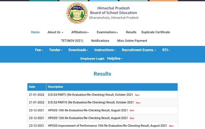 HPBOSE 12th Result 2022 (February 7) | Standard 12 Standard | Download HPBOSE Class 12 Term 1 Result / HP Board 12th Result 2022 (February 7) @www.hpbose.org