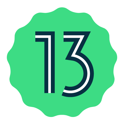 Logotipo do Android 13