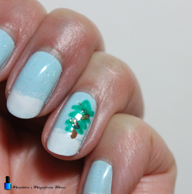 Winter Snowman Nail Design