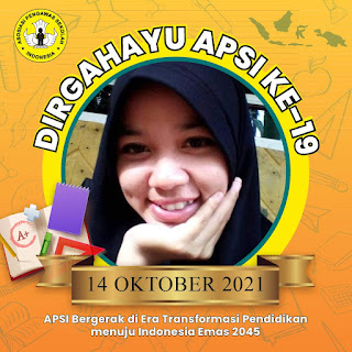 Twibbon atau Bingkai Foto HUT APSI (Asosiasi Pengawas Sekolah Indonesia), 14 Oktober 2021