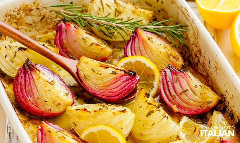 Rosemary roasted onions with lemon