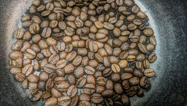 Painteresque edited coffee beans free picture