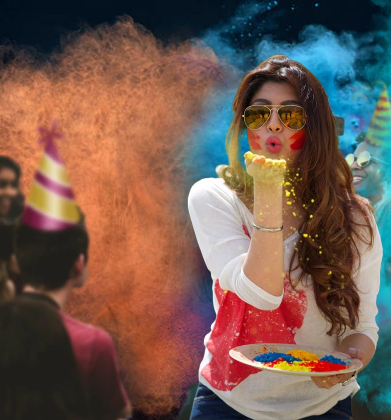 Happy Holi Special Hd Photo Editing Background Images with Girls