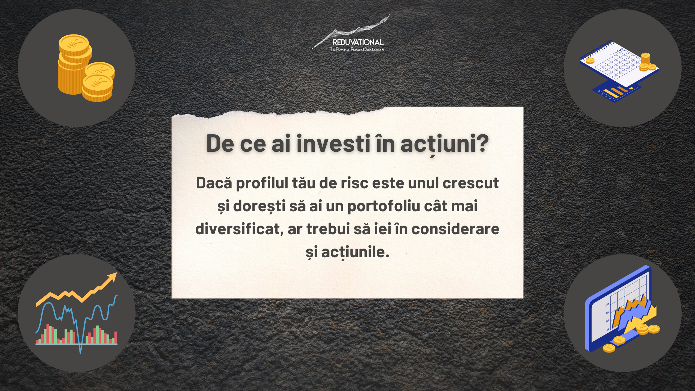 Te-ai gândit să investești în acțiuni, dar nu știi dacă se merită? Află cum poți să îți diversifici portofoliul!