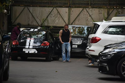 Sohail Khan spotted for test drive of new car