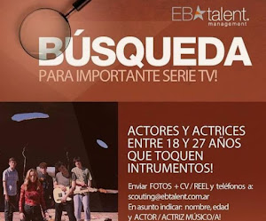 CASTING en BUENOS AIRES: Se buscan ACTORES y ACTRICES entre 18 / 27 años que toquen intrumentos para SERIE DE TV