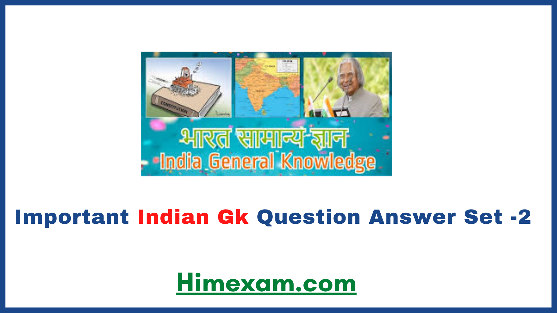 Important Indian Gk Question Answer Set -2