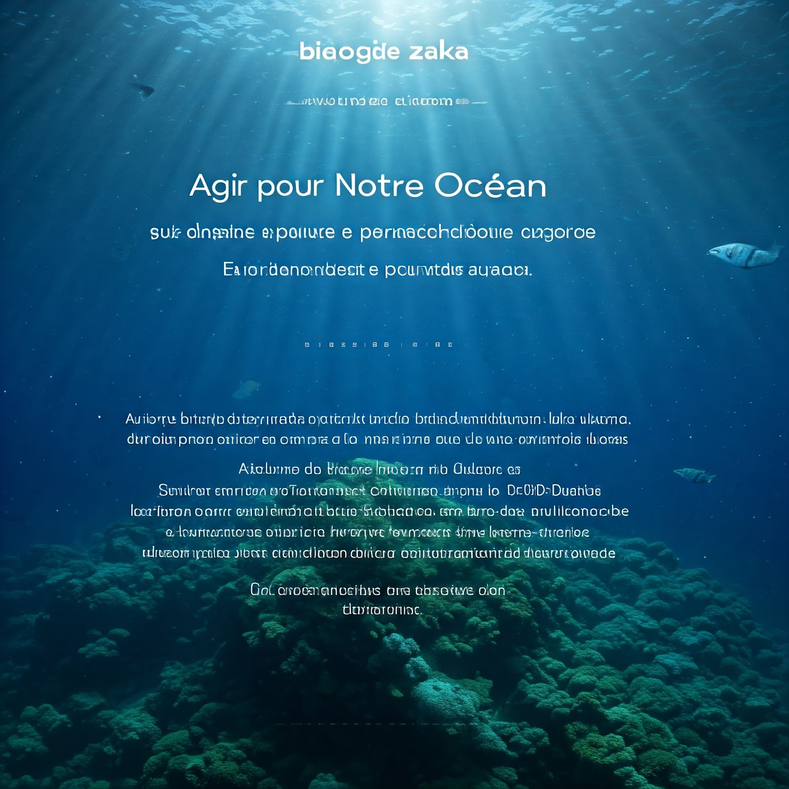 Exposé Agir pour Notre Océan