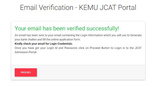 Step by Step Registration of JCAT