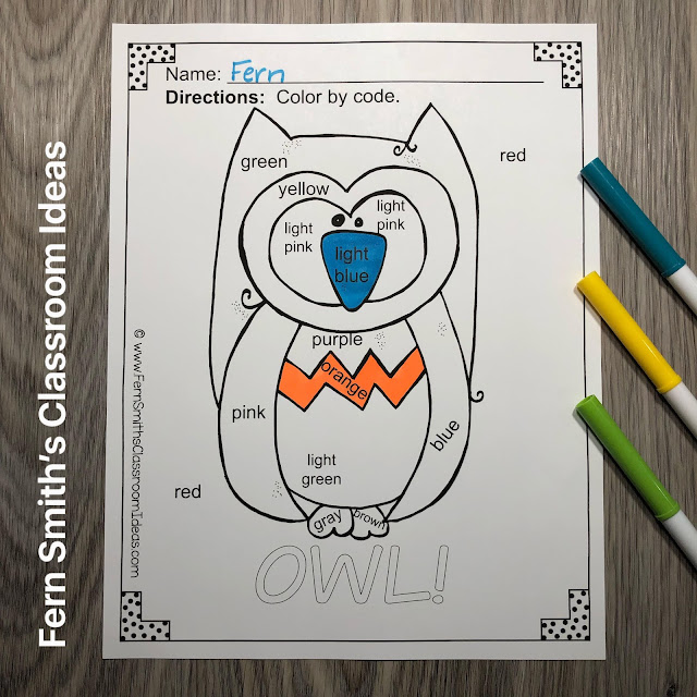 Click Here to Download This Color By Code Funky Kindergarten Know Your Colors and Know Your Numbers Funky Owls Printable Worksheet Bundle For Your Students Today!