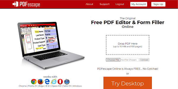 PDFescape 免費線上PDF編輯器(服務介紹)