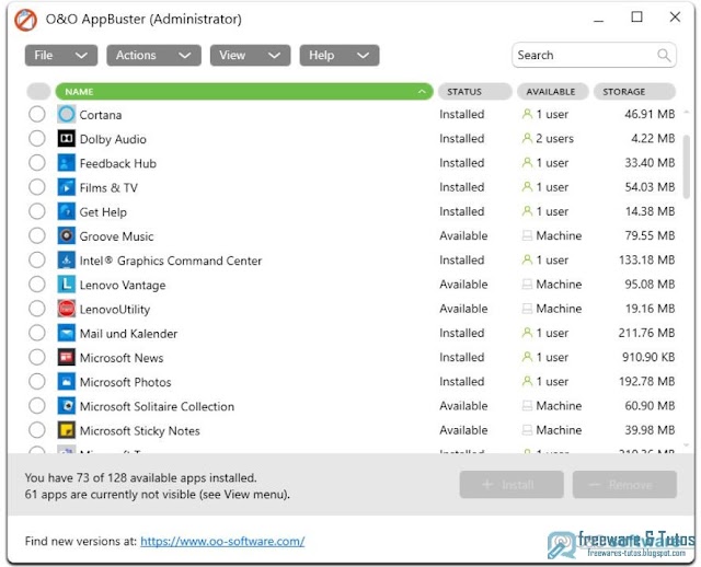 O&O AppBuster : un logiciel portable pour supprimer facilement les applications inutiles de Windows 10 et 11