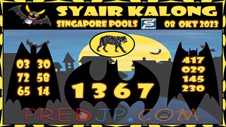 Prediksi Kalong SGP Hari Ini Jitu 08 Oktober 2023