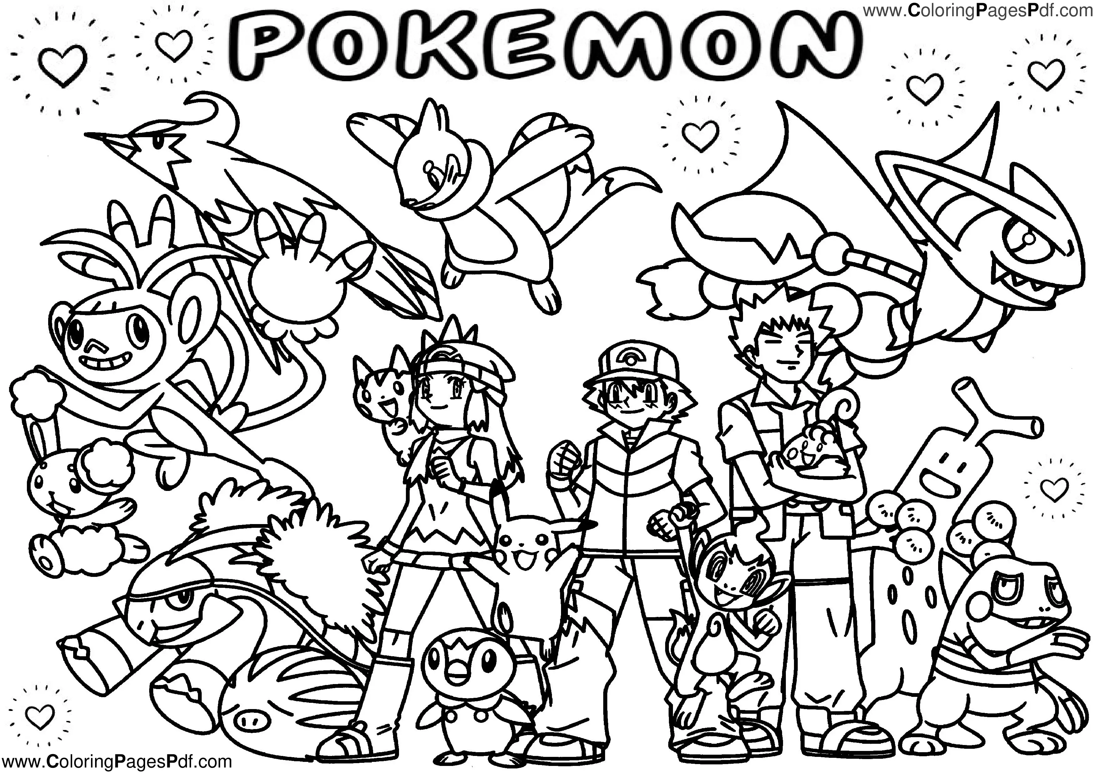Pokemon coloring pages for adults