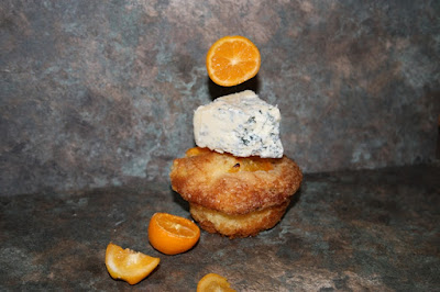 Kumquat and blue cheese muffins