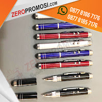 pen 4in1 dengan fungsi pulpen, stylus, laser dan senter, Pen Besi 4 in 1 Promosi - Souvenir Pulpen Stylus, Laser dan Senter