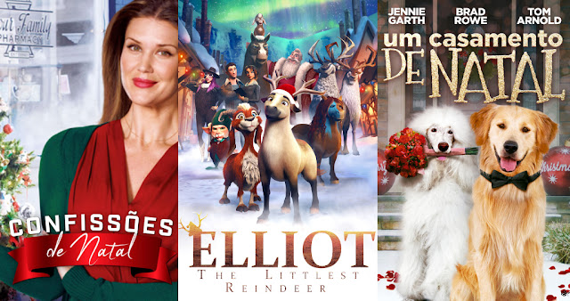 Essa imagem mostra 3 cartazes de filmes, cartaz um contém uma mulher sorrindo, cartaz 2 vários animais e o cartaz 3 contém 2 cachorros
